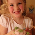Poppy with her turtle